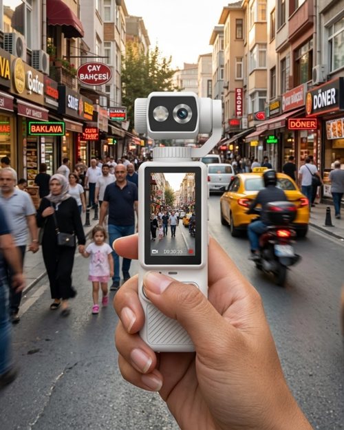 popüler Kompakt 4K Video Kamera Otomatik Netleme ve Dahili Işık Destekli El Kamerası 2026
