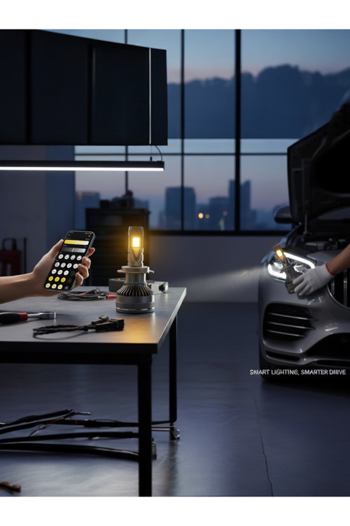 H1 App Kontrolü Bluetooth İle Telefondan Led Zenon25.00Lümen 2700K-6500K Renk Değişimi 2W-80W