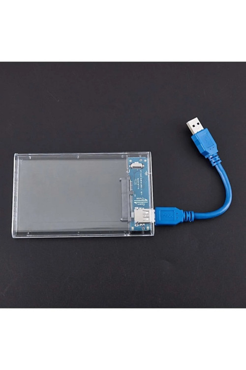 Şeffaf 2.5 Sata Ssd Usb 3.0 Harici Slim Harddisk Kutusu