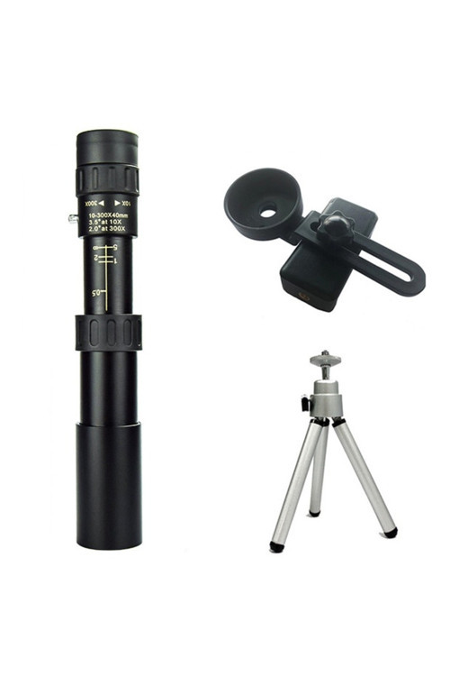 10-300X Zoom Hd Taşınabilir Güçlü Dürbün Uzun Menzilli Profesyonel Spyglass Monoküler Teleskop L...