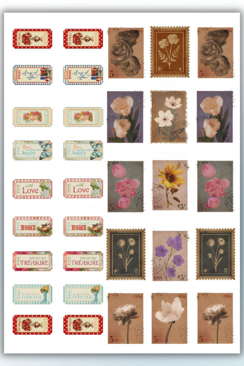 Vintage Temalı Sticker Planner Ajanda Bullet Journal Için Uygun