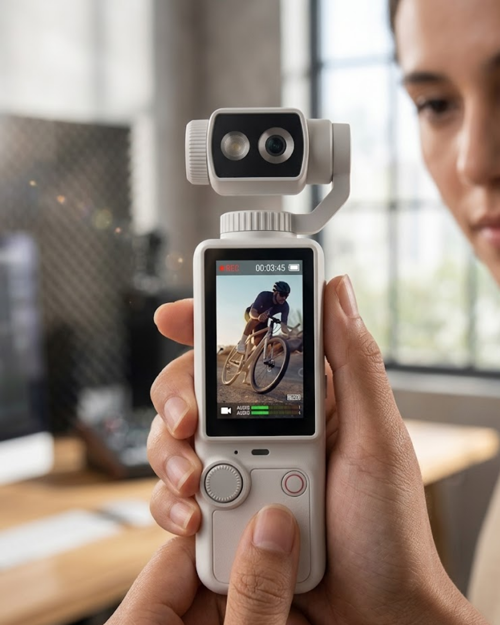 tekno 4K Vlog Kamera Otomatik Odaklama ve Döndürülebilir Lensli Taşınabilir El Kamerası 2026