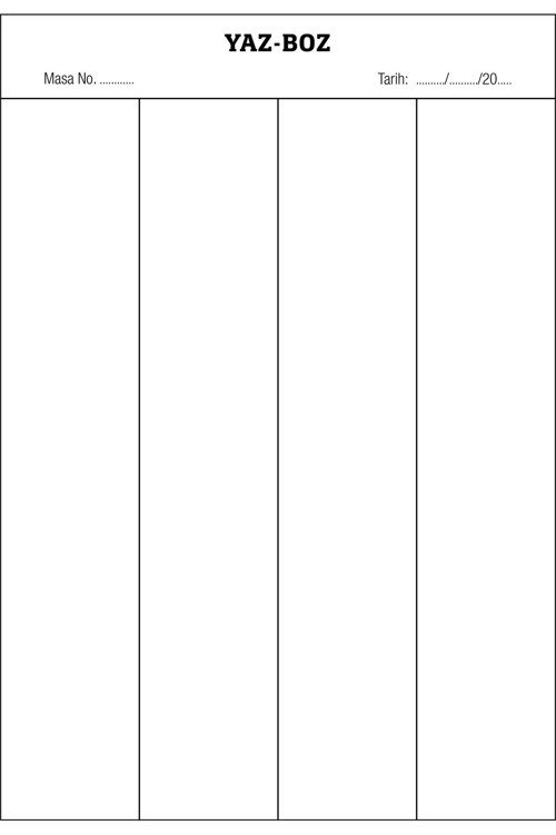 Yazboz Oyun Skor Kağıdı 100 'Lü 10 Cilt (14.5 X 10 Cm)