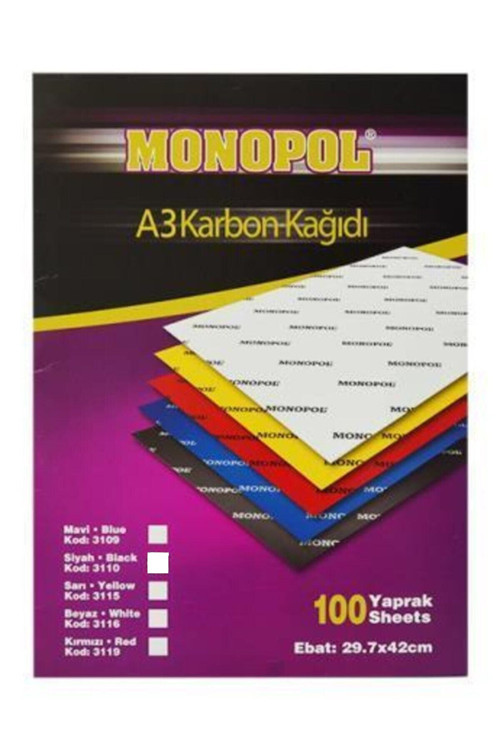 A-3 Karbon Kopya Kağıdı 290Mm X 420 Mm 100 Lü (1 Paket 100 Adet)