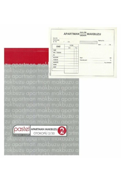 A5 Apartman Gelir Gider Makbuzu 2 Nüsha Otokopili 14X19 Cm 10 Adet