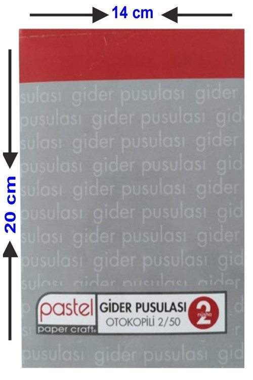 Pastel Gider Pusulası 14X20 Cm Boyutunda 2/50 Otokopili 1 Asıl 1 Suret 2 Nüsha