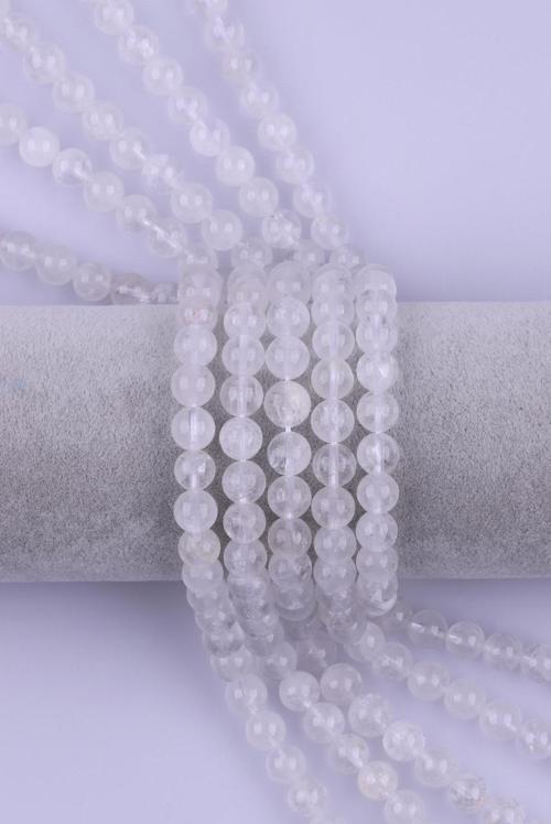Kristal Kuvars Doğal Taş Dizi 8 mm Küre Kesim