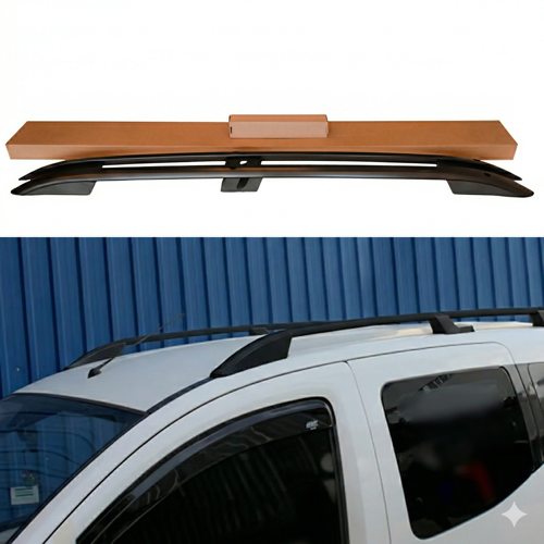 🚗 Dacia Sandero (2008-2011) Tavan Barı Seti - Siyah Aerodinamik Kilitli
