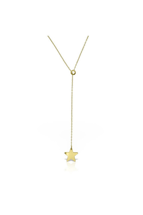kolye ALTIN Yıldız kravat zincir kolye "Star-c"