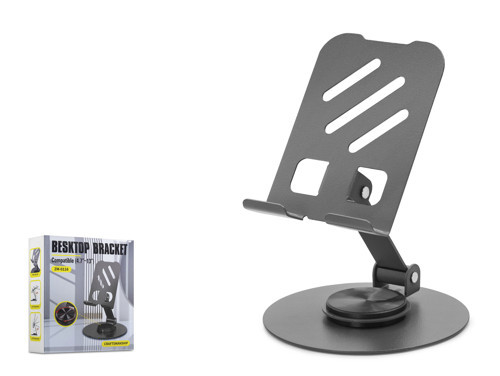 HDX8023 360° Döner Ayarlanabilir Masaüstü Telefon ve Tablet Standı Metal 4.7-13 inç - Siyah