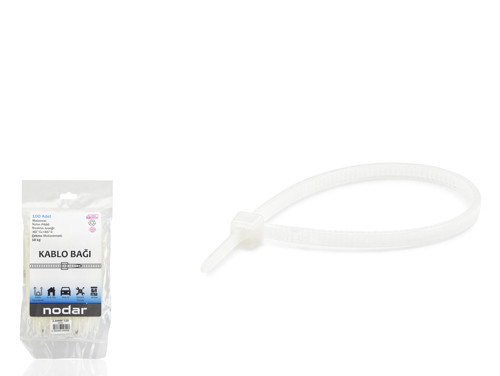 ND4800B Kablo Bağı 2.5 x 120 mm 100'lü Paket - Beyaz