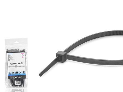 ND4803S Kablo Bağı 3.6 x 200 mm 100'lü Paket - Siyah