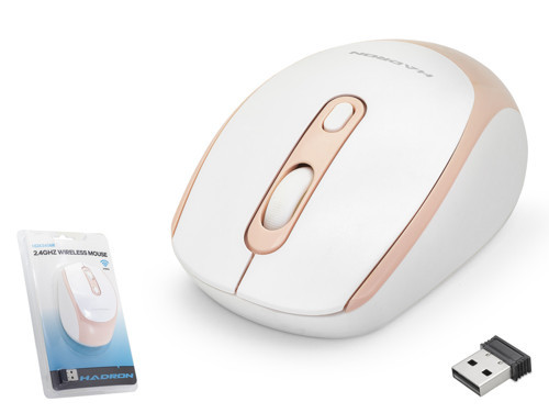 HDX3406R Kablosuz Mouse 2.4 GHz 1600 DPI Beyaz Pembe