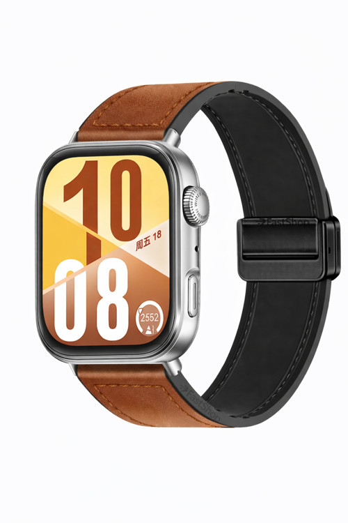 Huawei Watch Fit 3 / Fit 4 / Fit 4 Pro Uyumlu Manyetik Tokalı Suni Deri Kordon