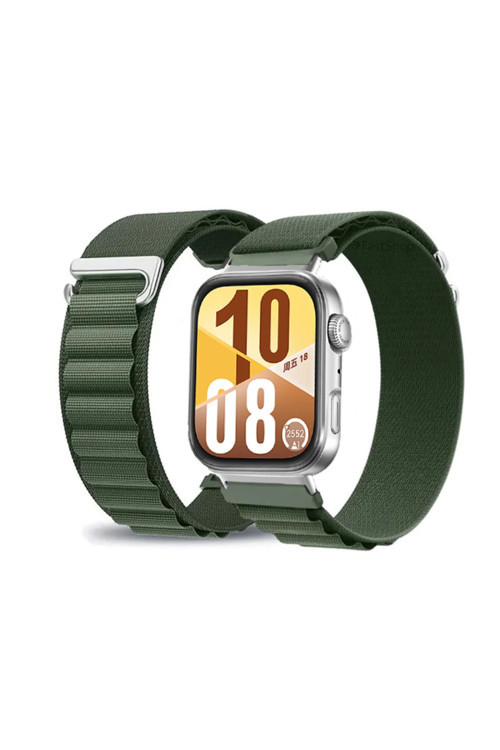 Huawei Watch Fit 3 / Fit 4 / Fit 4 Pro Uyumlu Alpine Loop Kumaş Kancalı Kordon