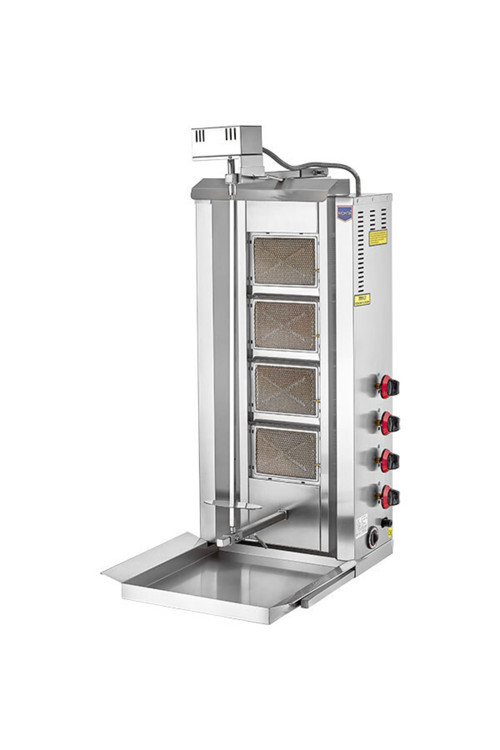 Doğalgazlı Döner Ocağı Makinası 4 Radyan Üstten Motor