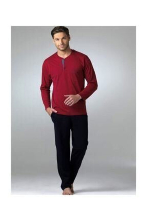 Erkek Bordo Pijama Takımı 5454