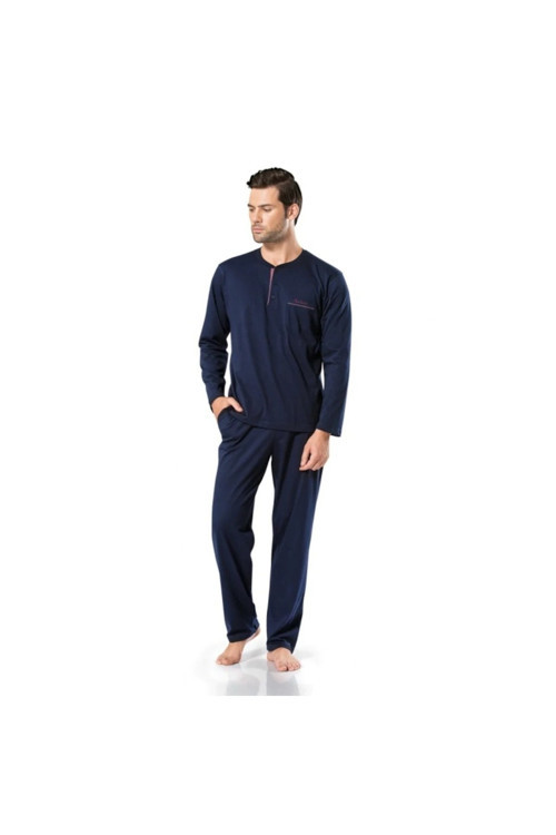 Erkek Siyah Uzun Kollu Pijama Takımı 5454