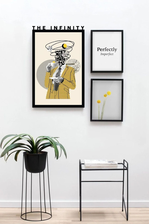 ınfinity Siyah Metal Çerçeveli Poster - Dekoratif Tablo - The Infinity