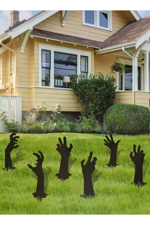 zombi Eli Bahçe Dekoru - Cadılar Bayramı Için Metal Dekorasyon 10X40 Cm - Magician Hands