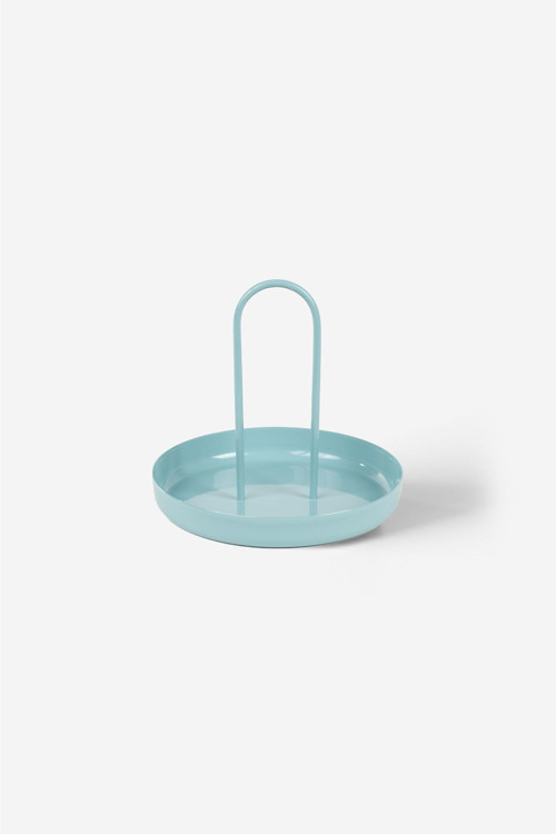 mavi Metal Takı Organizer - Yuvarlak Aksesuar Ve Makyaj Standı - Candy