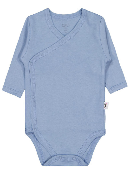Renkli Kumaş 1-6 Ay Unisex Zıbın Badi - Mavi