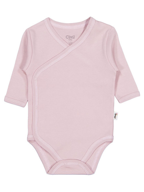 Renkli Kumaş 1-6 Ay Unisex Zıbın Badi - Pembe