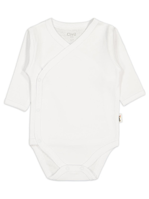 Renkli Kumaş 1-6 Ay Unisex Zıbın Badi - Ekru