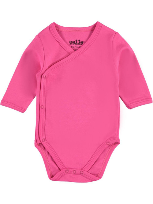 Renkli Kumaş 1-6 Ay Unisex Zıbın Badi - Fusya