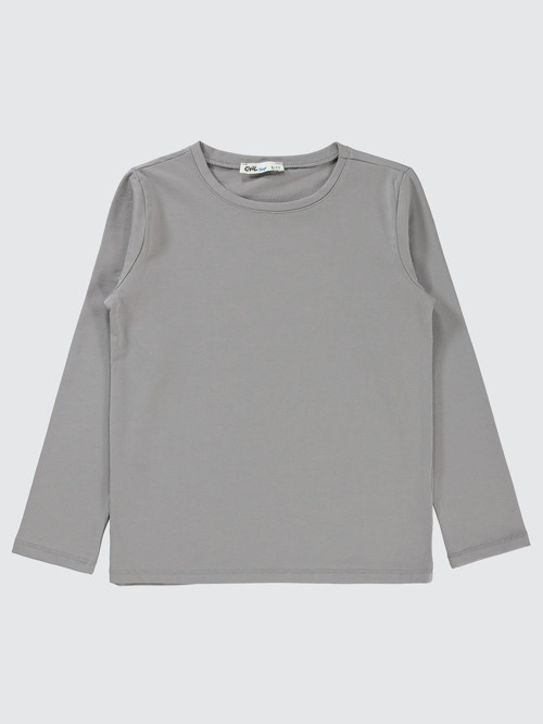 Basic 6-9 Yaş Sweatshirt - Gri