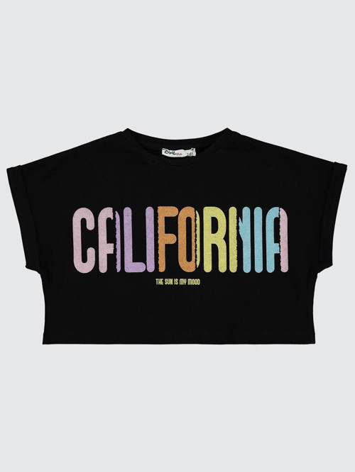 California Baskılı 2-5 Yaş Tişört - Siyah
