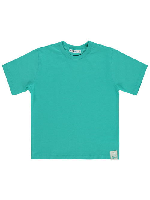 Basic Surf Etiketli 6-9 Yaş Tişört - Yeşil