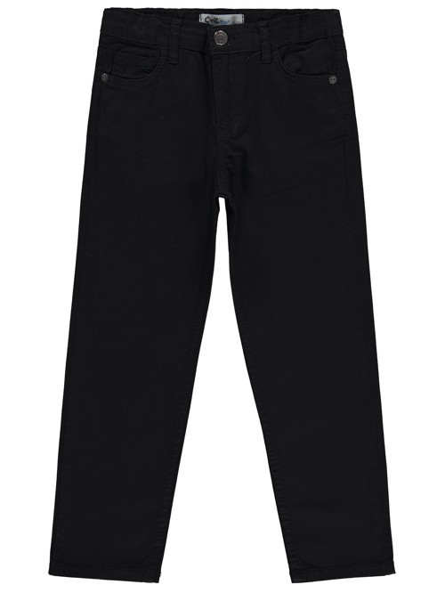 Erkek Çocuk 5 Cep Basic 10-13 Yaş Pantolon - Siyah