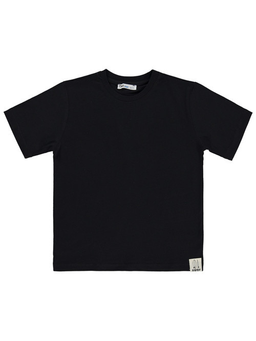 Basic Surf Etiketli 6-9 Yaş Tişört - Siyah