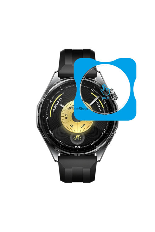 Huawei Watch Gt6 46mm Uyumlu Kolay Kurulum Aparatlı Temperli Cam Ekran Koruyucu