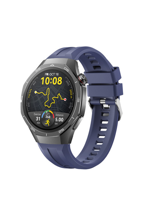Huawei Watch Gt5 Pro 46mm Uyumlu Metal Tokalı Spor Silikon Kordon