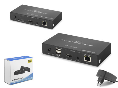 HDX1389 HDMI KVM IP Extender 200 m - Siyah