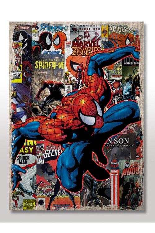 50cmX70cm Ahşap Tablo Spiderman