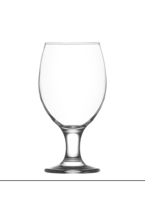 Misket Cam Bira Bardağı 6'lı 400 ml Ayaklı