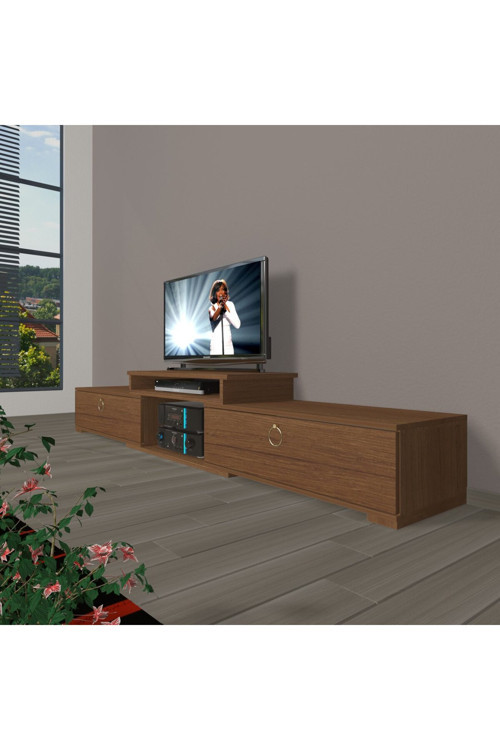 Flex 4 Mdf Gold Tv Ünitesi Tv Sehpası - Naturel Ceviz