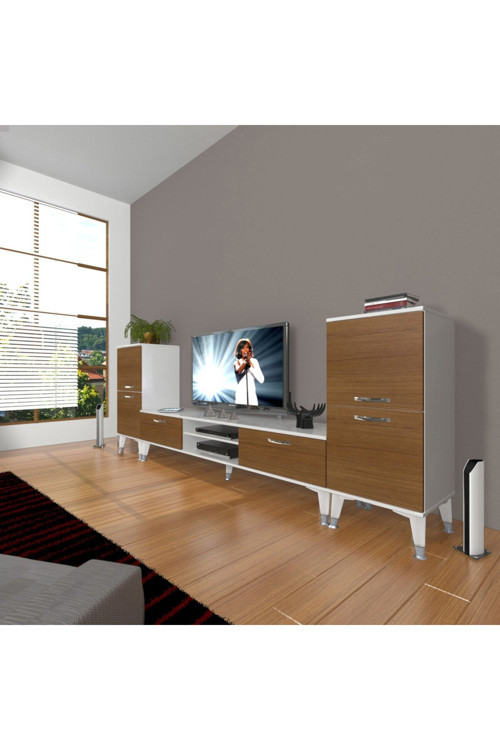 Eko On2 Slm Dvd Silver Tv Ünitesi Tv Sehpası - Beyaz - Ceviz
