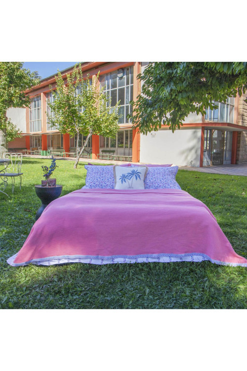 İsla Pembe Çift Kişilik %100 Pamuk Pike Takımı