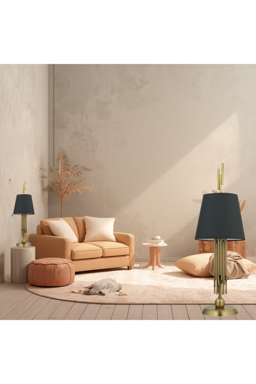 Straordinario Modern Tasarım Masa Lambası Sarı 75cm