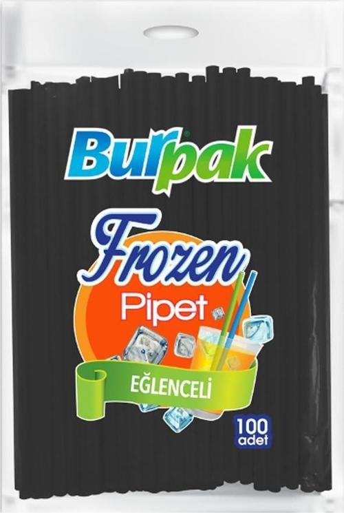 Burpak Frozen Pipet Siyah 22cm 100lü
