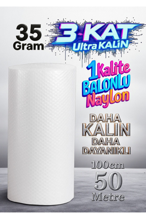 35 Gram 100 cm X 50 Metre Balonlu Naylon Patpat Eşya Koruma Naylonu e-ticaret e Uygun