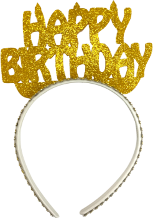 Happy Birthday Simli Eva Taç Altın 1 Adet
