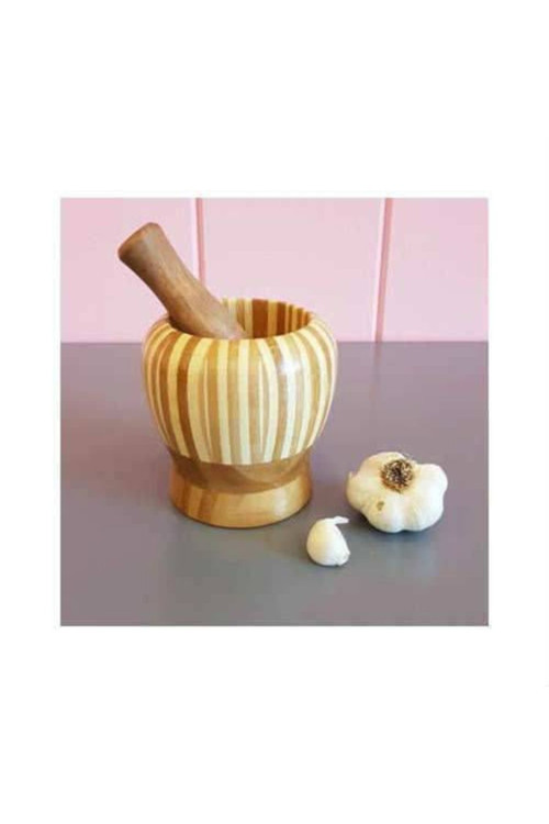 Büyük Boy Tokmaklı Bambu Havan