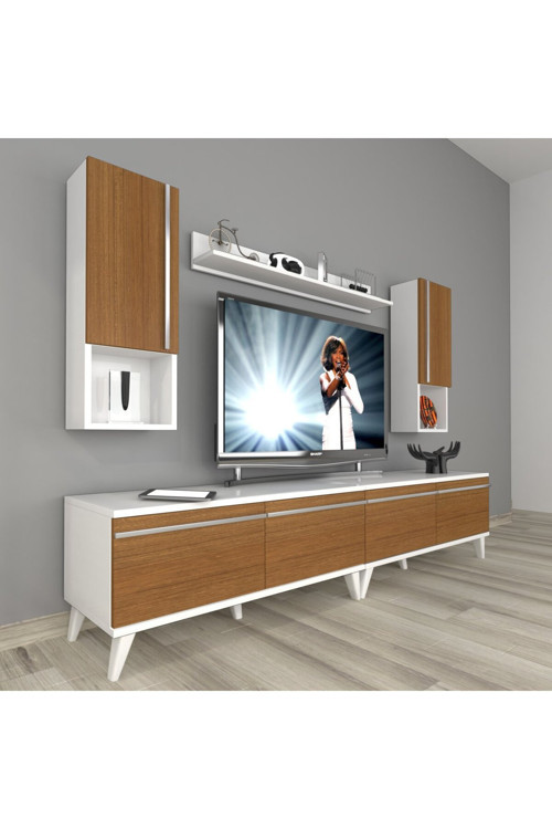 Eko 5220ta Mdf Retro Tv Ünitesi Tv Sehpası Beyaz - Ceviz