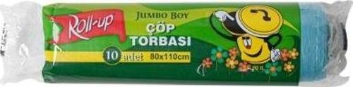 Roll-Up Jumbo Boy Mavi Çöp Torbası 80x110cm 10 Adet

