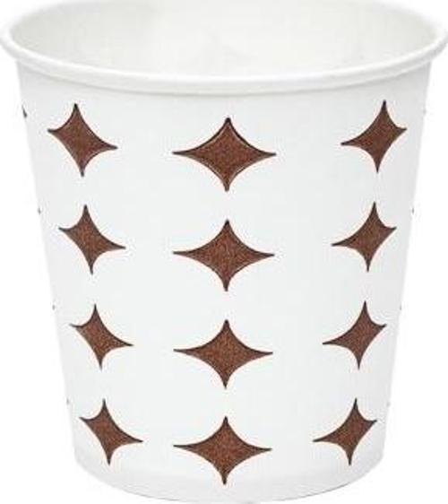 Roll-Up Karton Bardak 6,5oz Desenli Beyaz 50li
